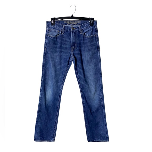 American Eagle Mens Original Straight Jeans‎ Size 30 Blue Denim Western R… - Picture 1 of 7